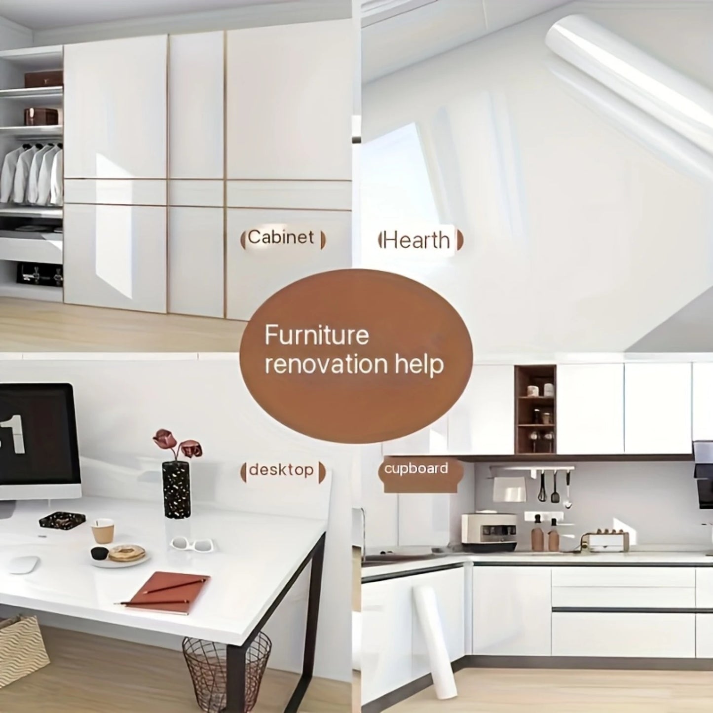 Marble Kitchen Oil-Proof Film Stove Waterproof Moisture-Proof Self-Adhesive Wallpaper Countertop Cabinet Renovation Tile Sticker
