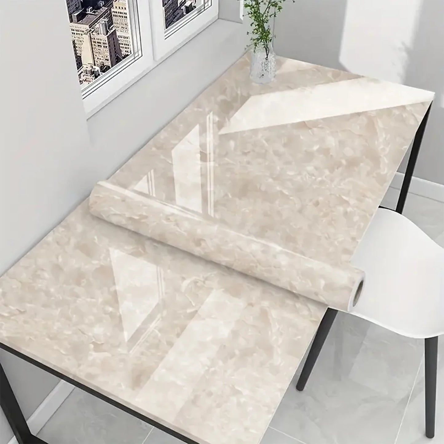 Marble Self-Adhesive Wallpaper – Waterproof Vinyl Contact Paper for Kitchen, Home Decor (40cm/55cm Width)