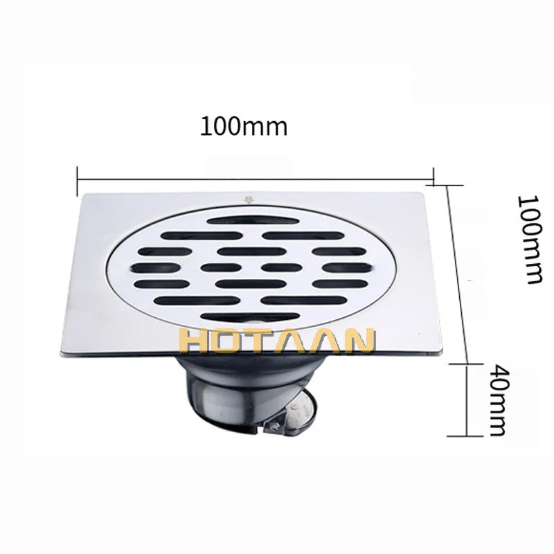 Shower Drain Thick SUS 304# Stainless Steel Floor Drain Ordinary Bathroom Toilet Kitchen Balcony Dedicated To prevent odor