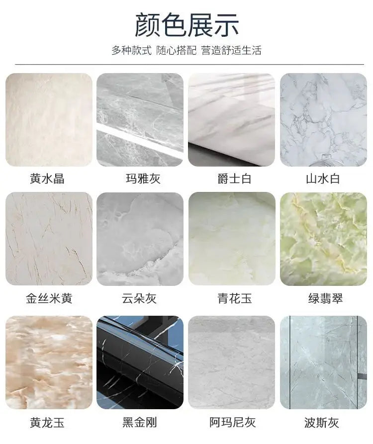 Wall Adhesive Wallpaper Width 80cm Waterproof Oil Proof Foil Marble Decor Sticker Kitchen Bathroom Renovation Decorative Paper