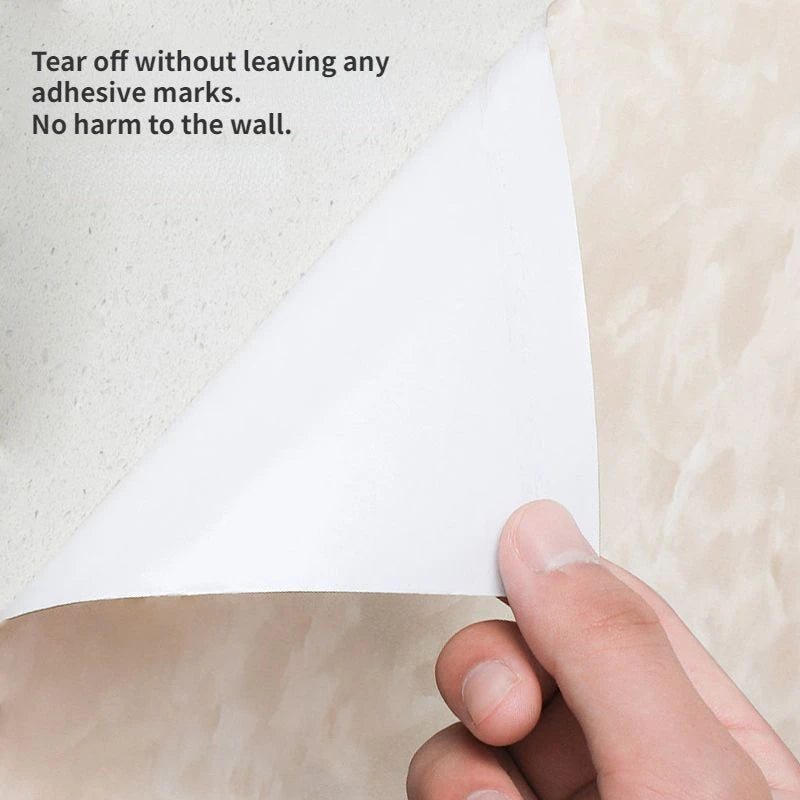 Wall Adhesive Wallpaper Width 80cm Waterproof Oil Proof Foil Marble Decor Sticker Kitchen Bathroom Renovation Decorative Paper
