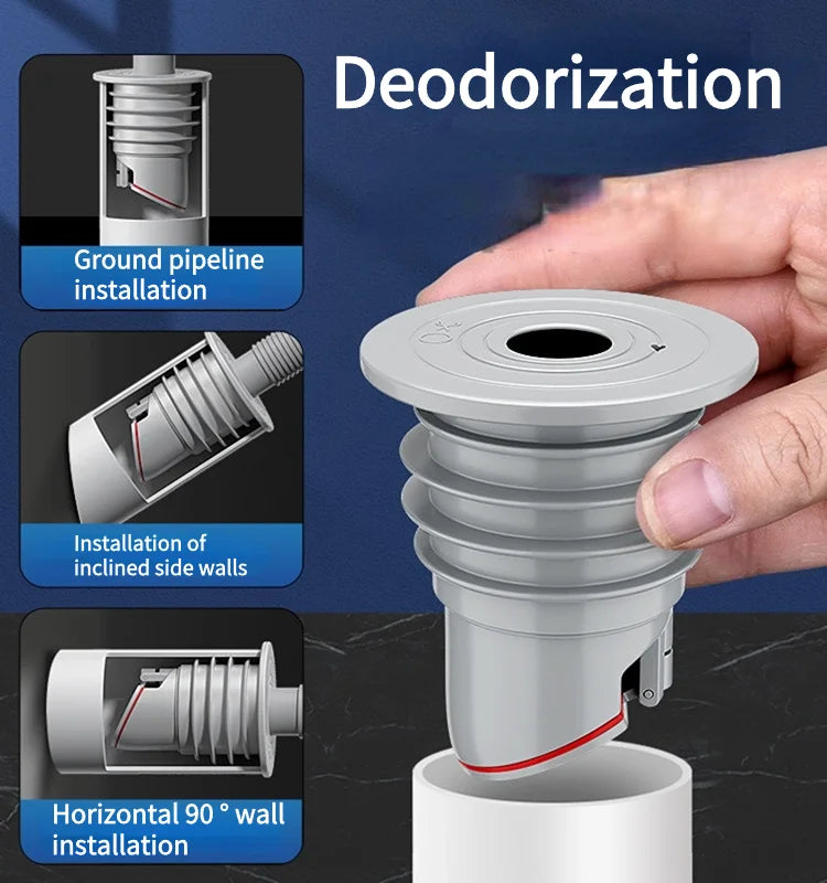 Silicone Sewer Pipe Sealing Ring Anti Odor Sewer Pipe Sealing Ring Water Plug Floor Drain Sewer Seal Stopper Bathroom Accessorie