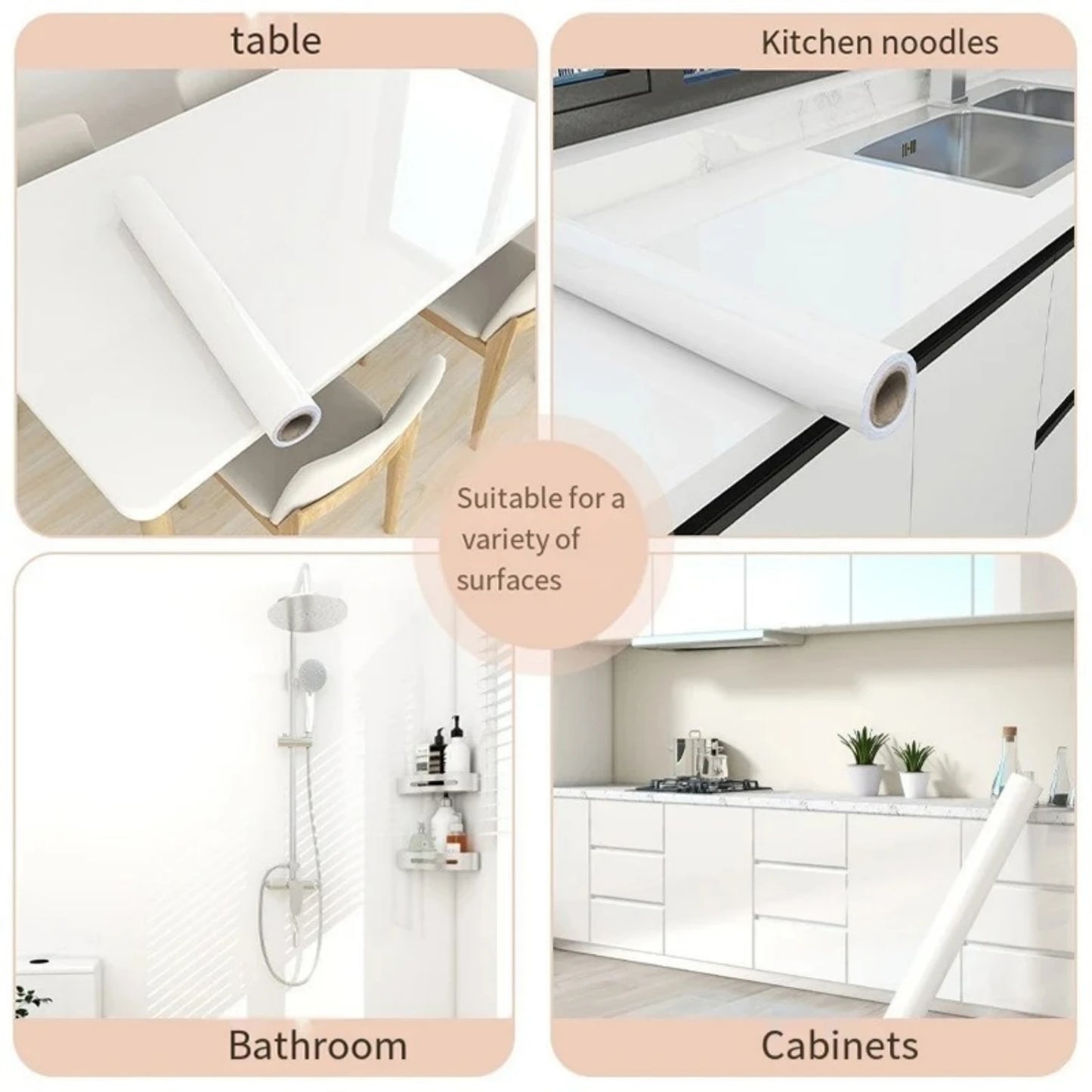 Marble Kitchen Oil-Proof Film Stove Waterproof Moisture-Proof Self-Adhesive Wallpaper Countertop Cabinet Renovation Tile Sticker