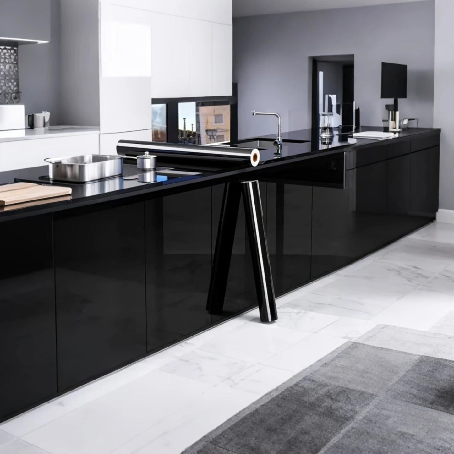 Marble Kitchen Oil-Proof Film Stove Waterproof Moisture-Proof Self-Adhesive Wallpaper Countertop Cabinet Renovation Tile Sticker