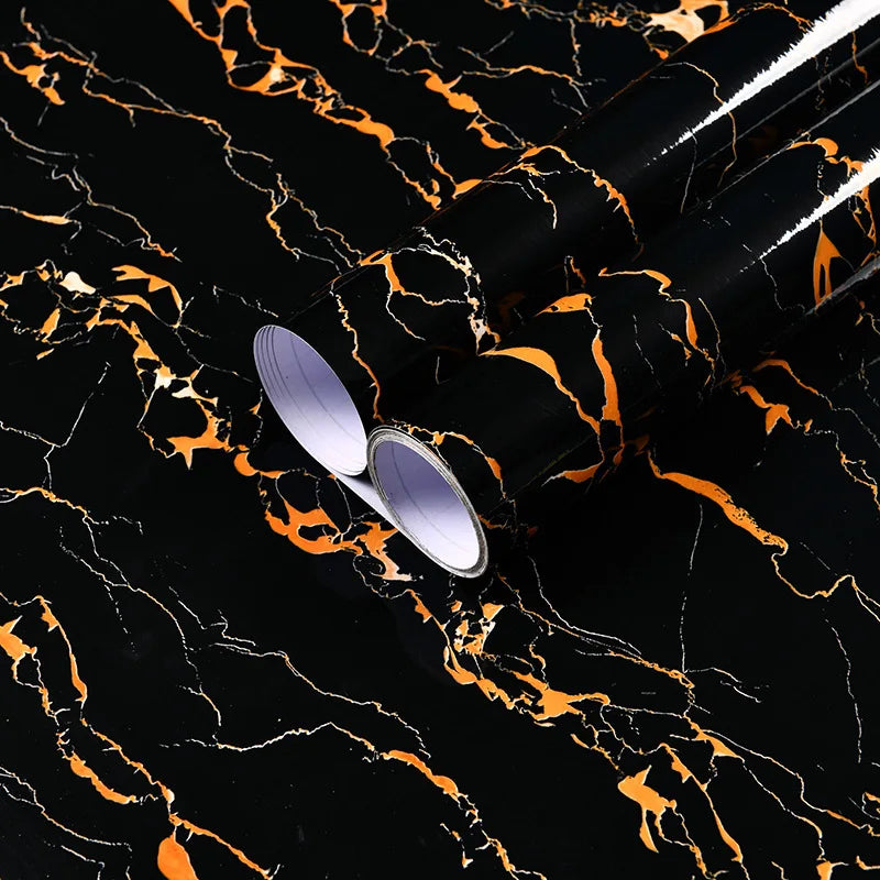 Marble Self-Adhesive Wallpaper – Waterproof Vinyl Contact Paper for Kitchen, Home Decor (40cm/55cm Width)