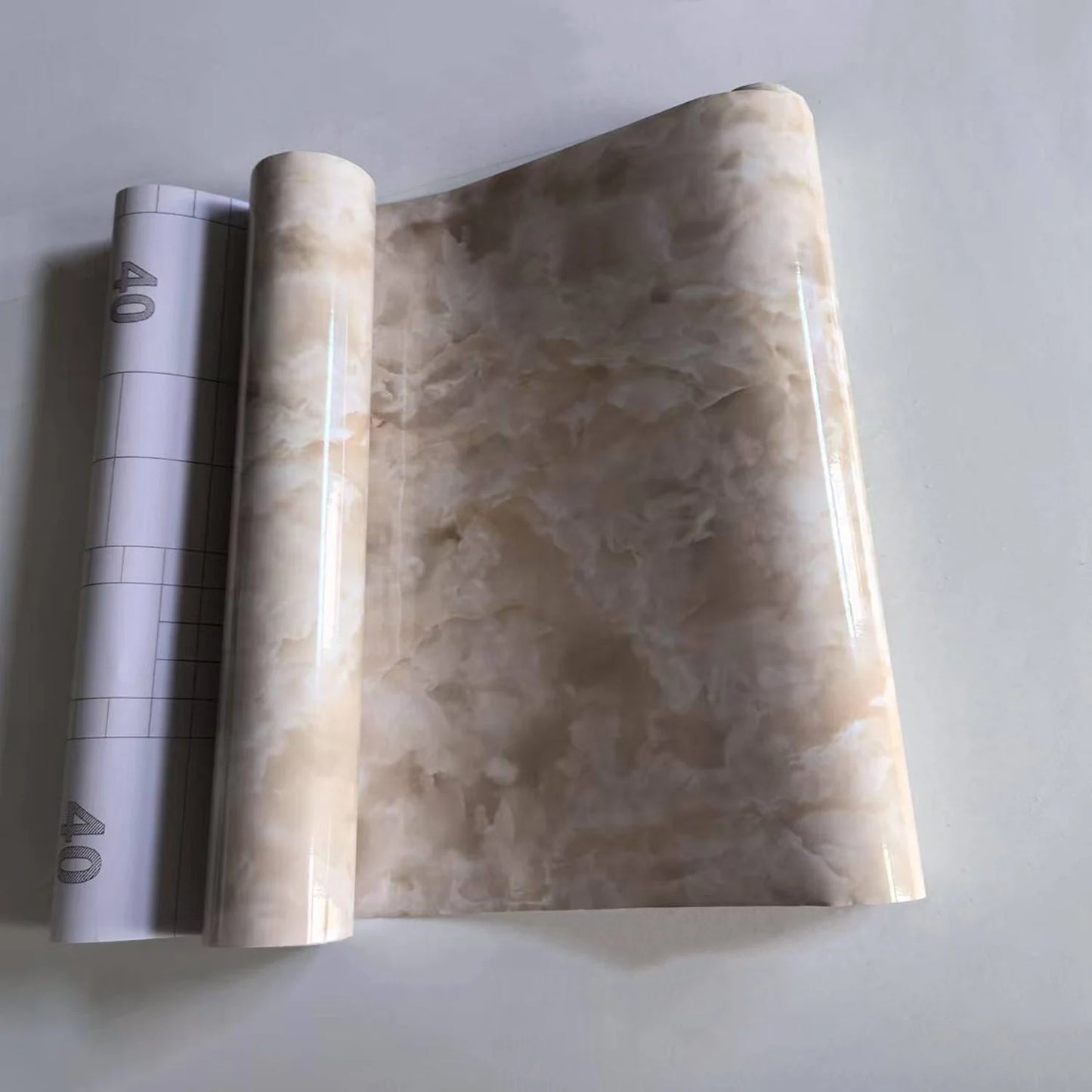 Marble Self-Adhesive Wallpaper – Waterproof Vinyl Contact Paper for Kitchen, Home Decor (40cm/55cm Width)