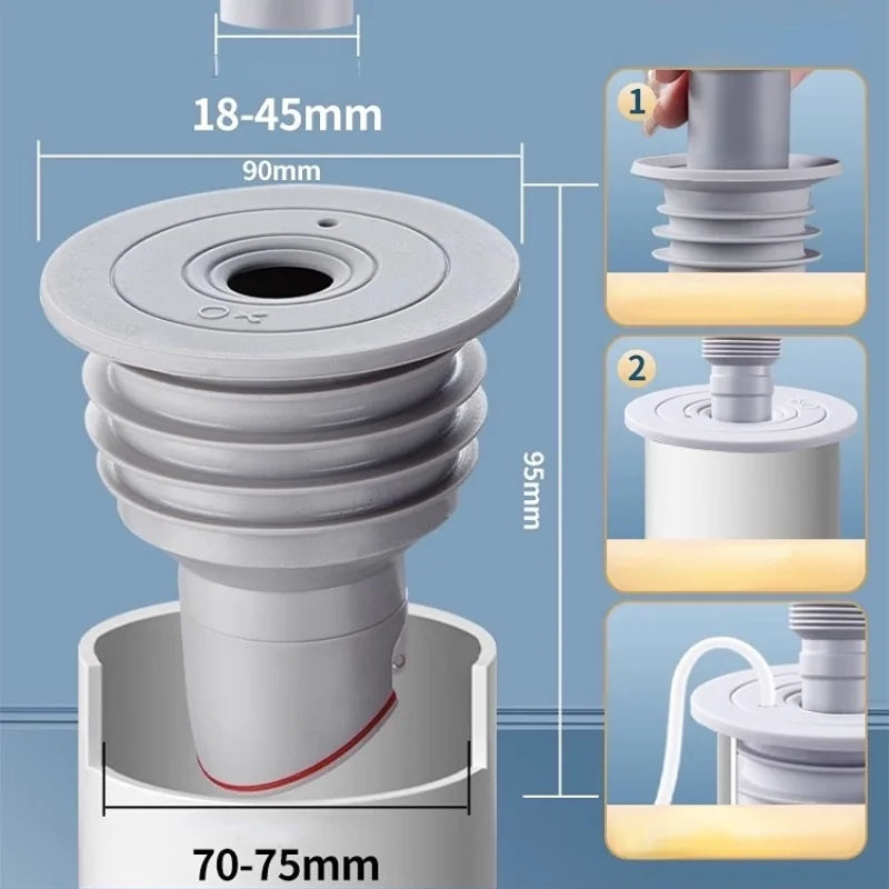 Silicone Sewer Pipe Sealing Ring Anti Odor Sewer Pipe Sealing Ring Water Plug Floor Drain Sewer Seal Stopper Bathroom Accessorie