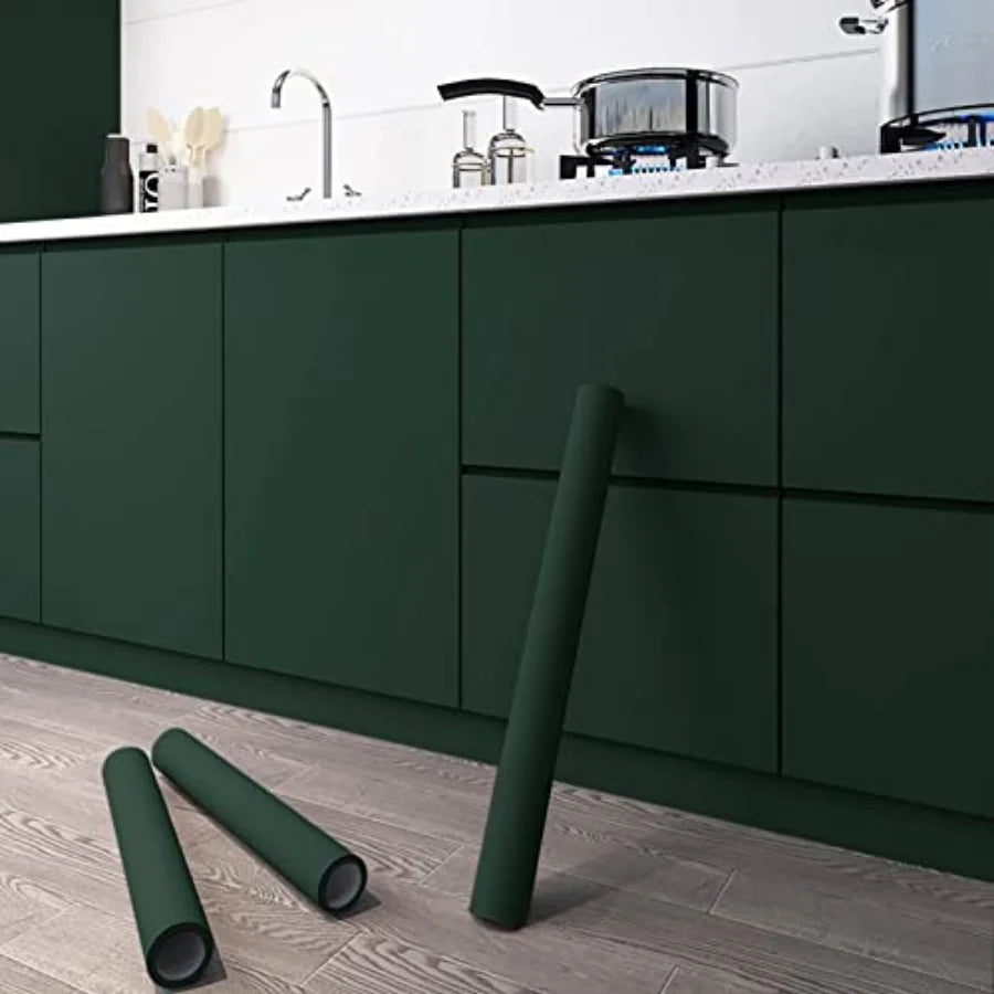 10M Kitchen Oil Proof Wallpaper Waterproof Self-Adhesive Stickers Cabinet Renovation Formaldehyde-free Mould-Proof Wall Decor