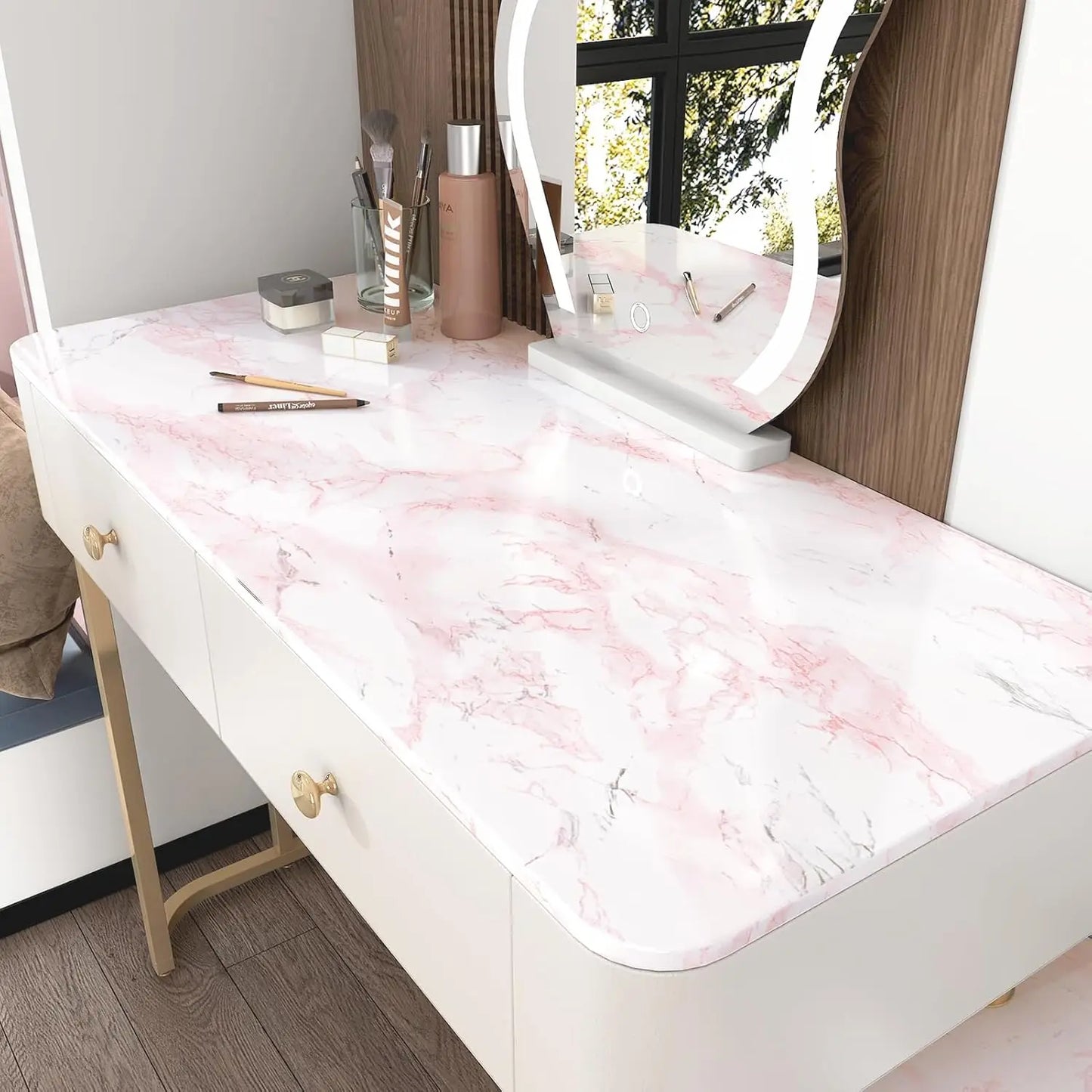 Marble Kitchen Oil-Proof Film Stove Waterproof Moisture-Proof Self-Adhesive Wallpaper Countertop Cabinet Renovation Tile Sticker